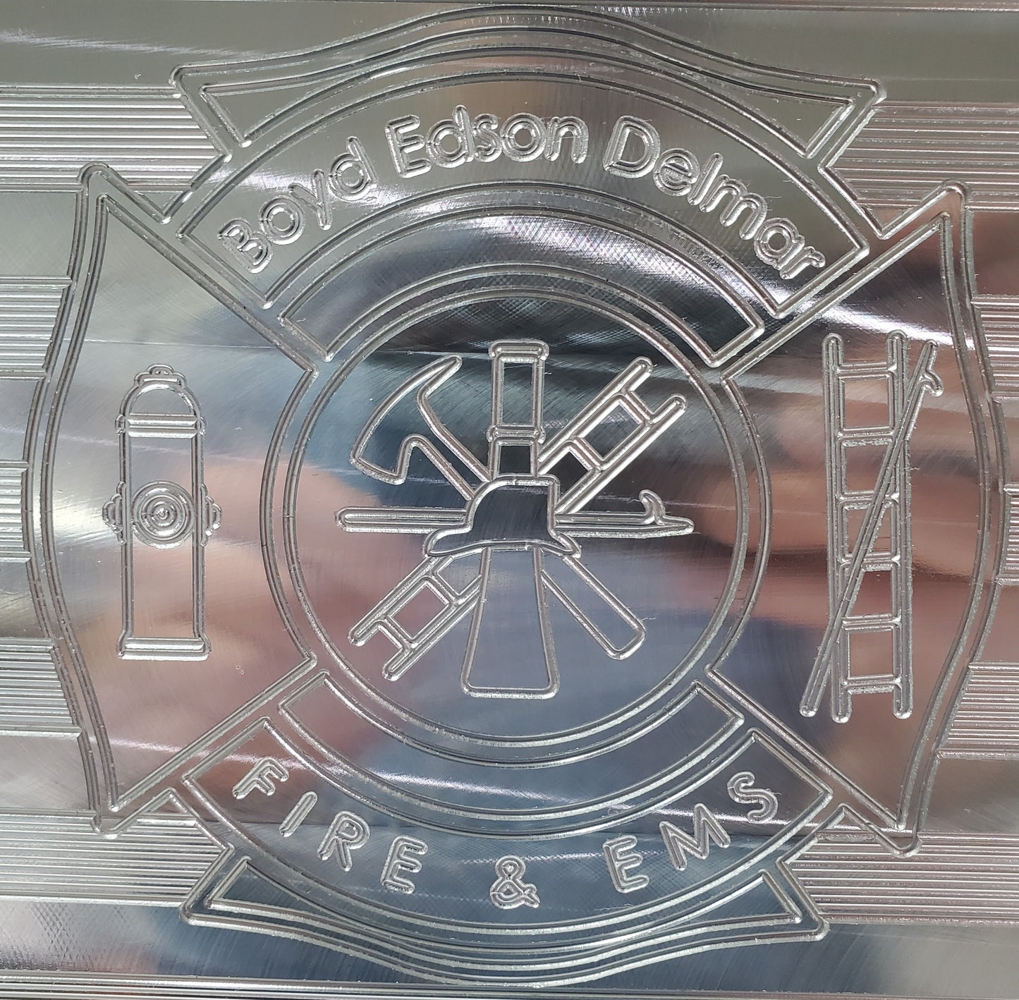 Fire Flag with Stand - Boyd-Edson-Delmar Fire & EMS